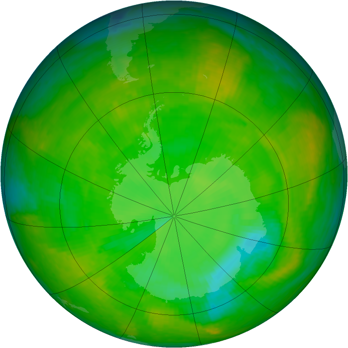Antarctic ozone map for 22 November 2002